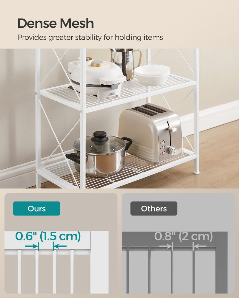 5-Tier Metal Storage Rack | X-Frame Shelving Unit