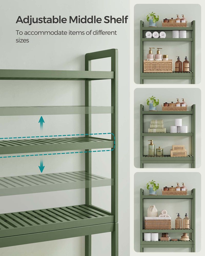 Over The Toilet Storage Shelf | Three Tier Bathroom Organizer