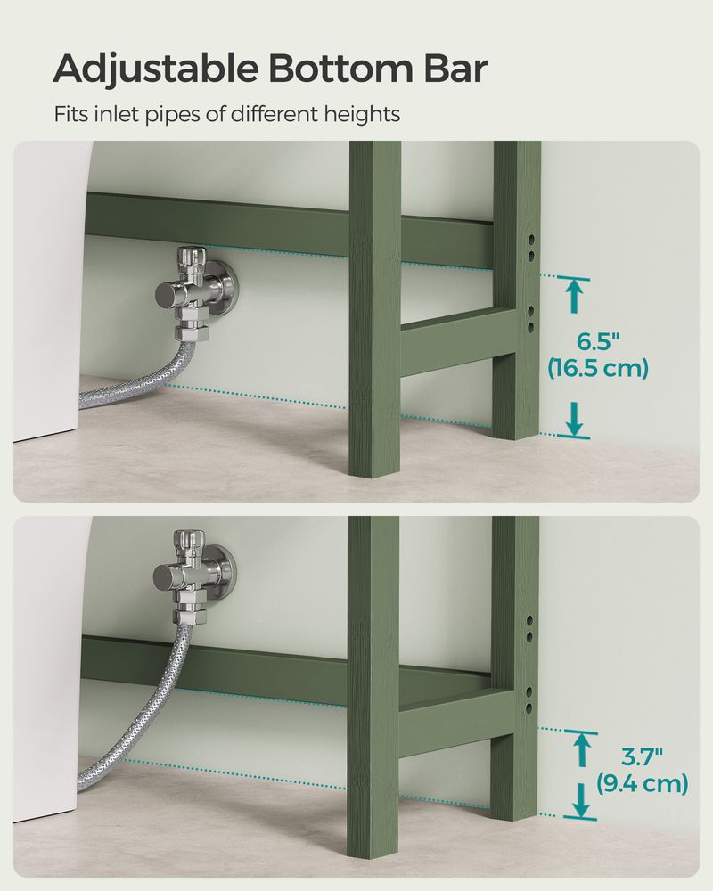 Over The Toilet Storage Shelf | Three Tier Bathroom Organizer