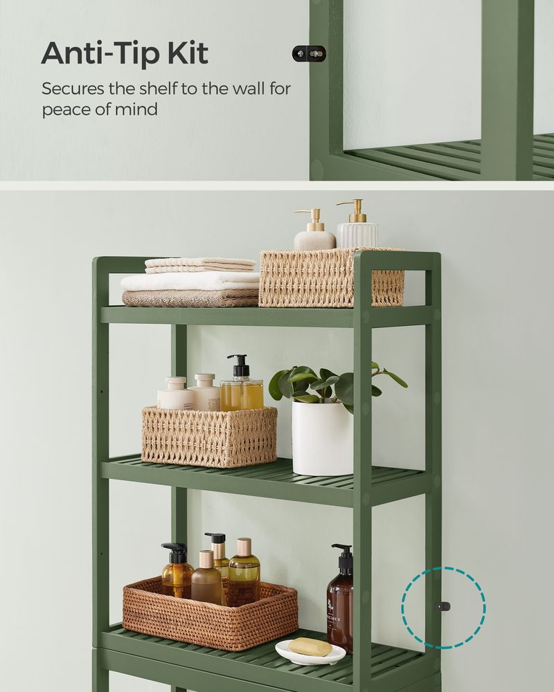 Over The Toilet Storage Shelf | Three Tier Bathroom Organizer