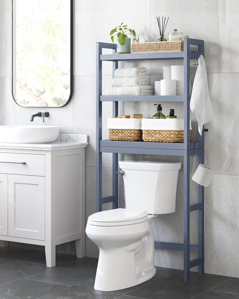 Over The Toilet Storage Shelf | Three Tier Bathroom Organizer