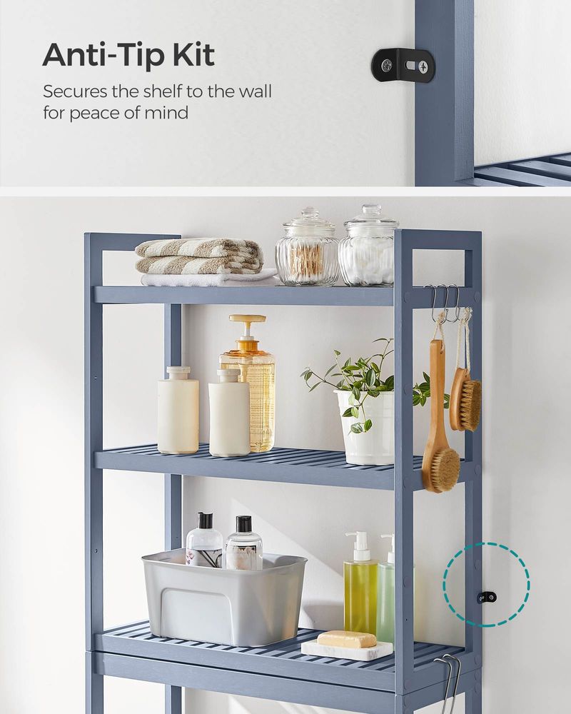 Over The Toilet Storage Shelf | Three Tier Bathroom Organizer