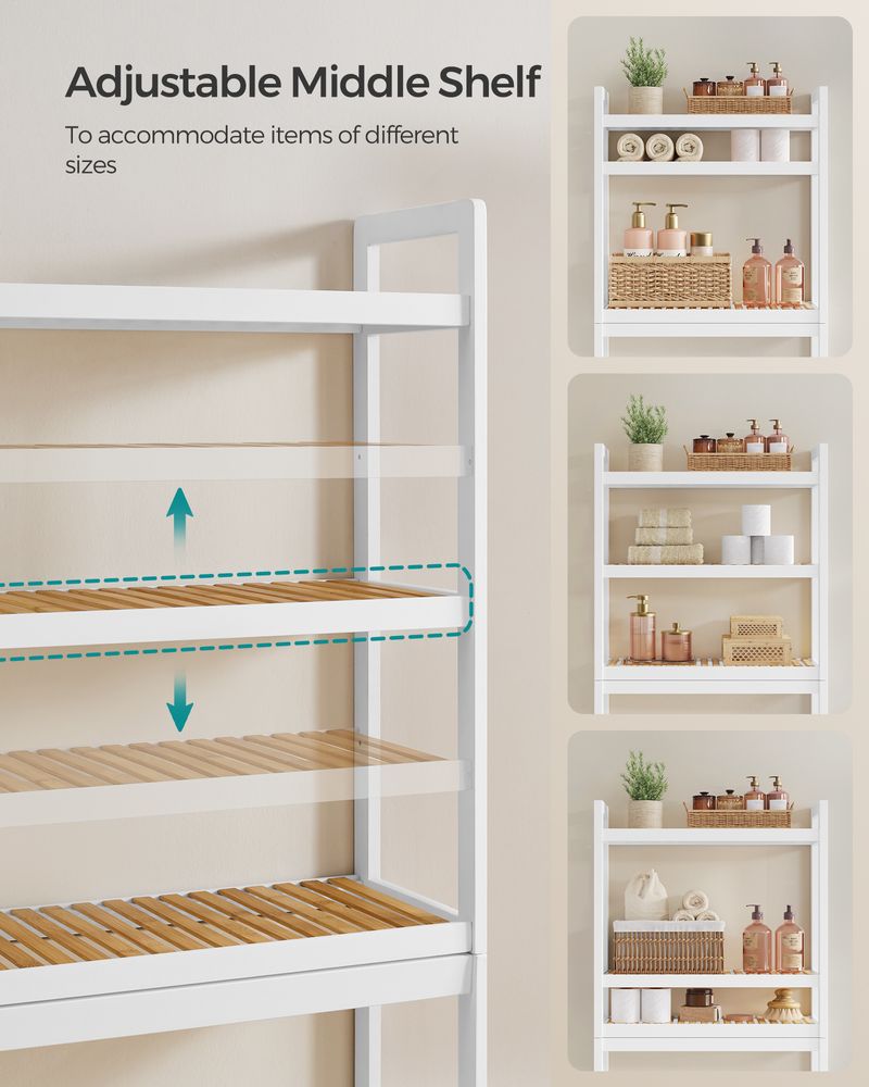 Over The Toilet Storage Shelf | Three Tier Bathroom Organizer
