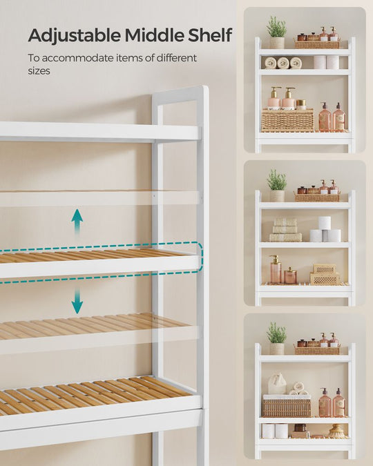 Over The Toilet Storage Shelf | Three Tier Bathroom Organizer
