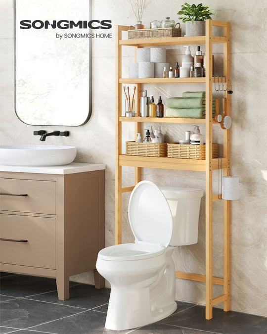 Over The Toilet Storage Shelf | Three Tier Bathroom Organizer