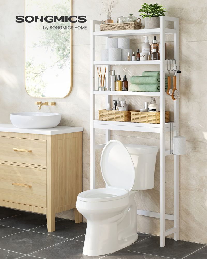 Over The Toilet Storage Shelf | Three Tier Bathroom Organizer