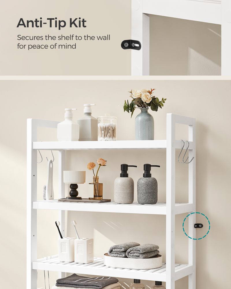 Over The Toilet Storage Shelf | Three Tier Bathroom Organizer