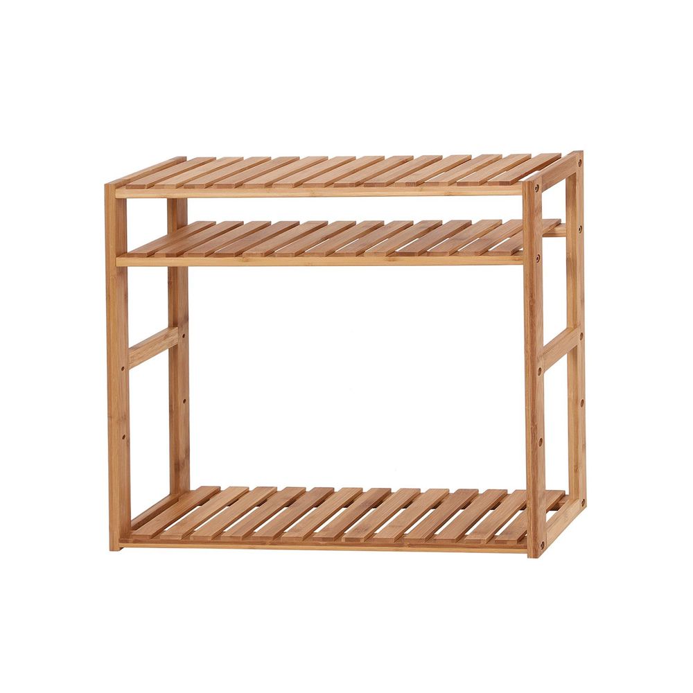 Bamboo Bathroom Shelf | 3-Tier Wall Mount or Freestanding Rack