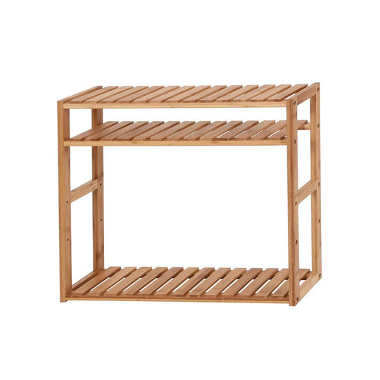 Bamboo Bathroom Shelf | 3-Tier Wall Mount or Freestanding Rack