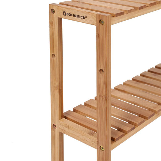 Bamboo Bathroom Shelf | 3-Tier Wall Mount or Freestanding Rack