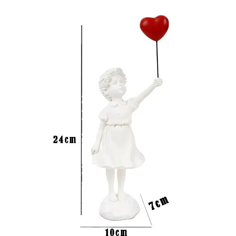 Balloon Girl Statue | Decorative Art Sculpture