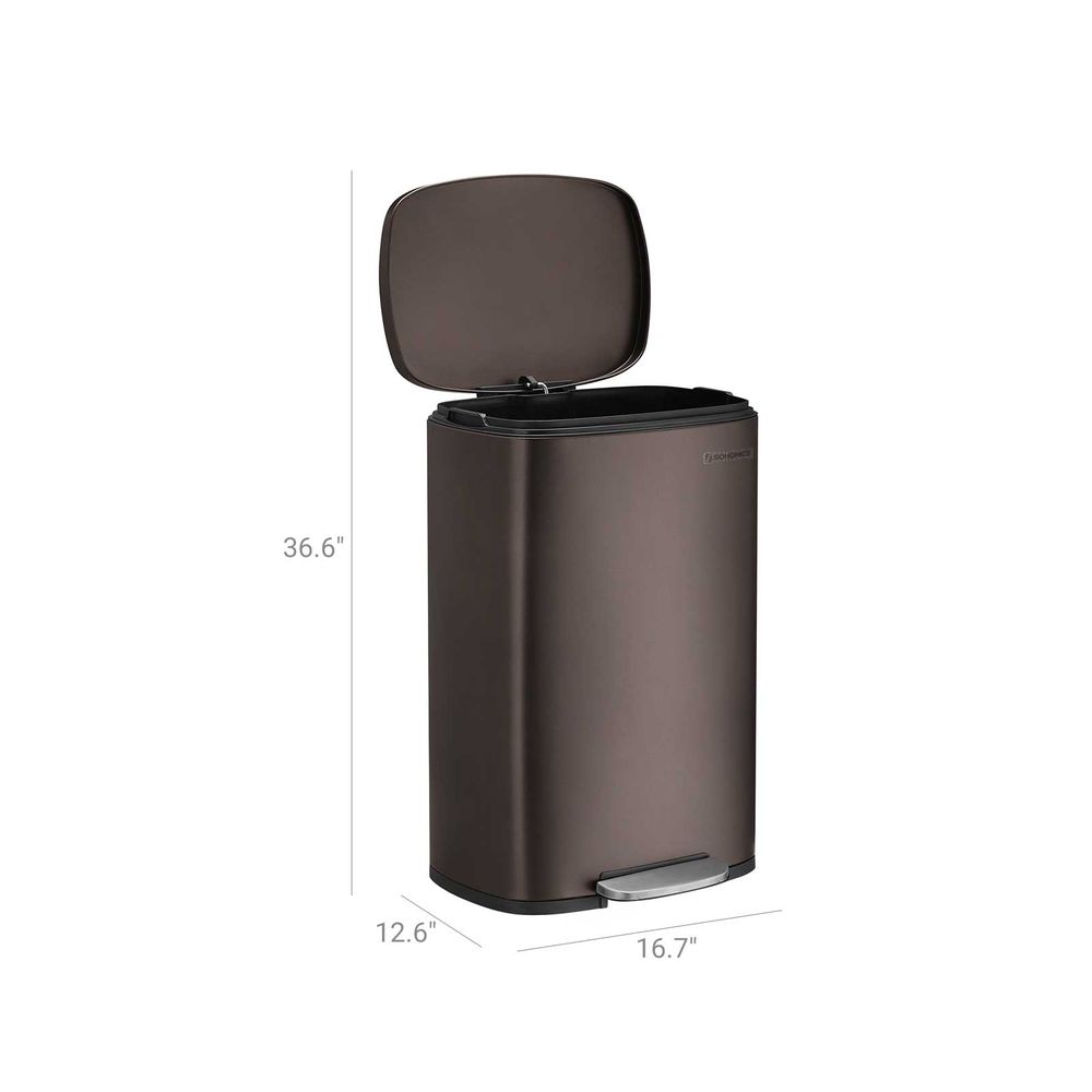 Step Pedal Trash Can | Quiet Close Lid For Kitchens