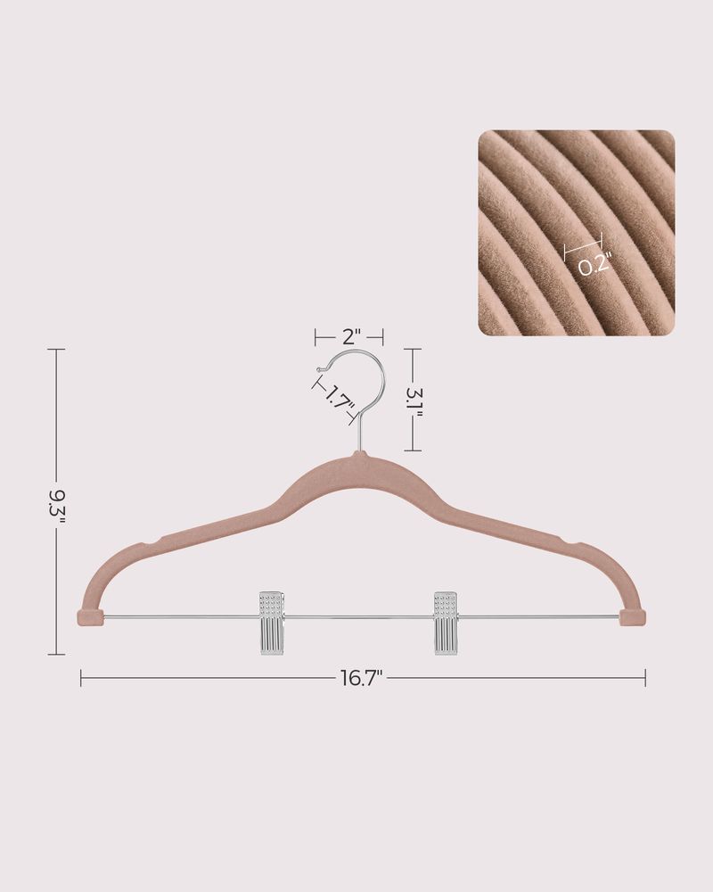 Velvet Pants Hangers | Adjustable Clips For Skirts And Trousers