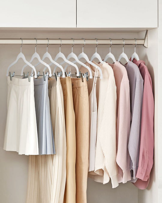Velvet Pants Hangers | Adjustable Clips For Skirts And Trousers