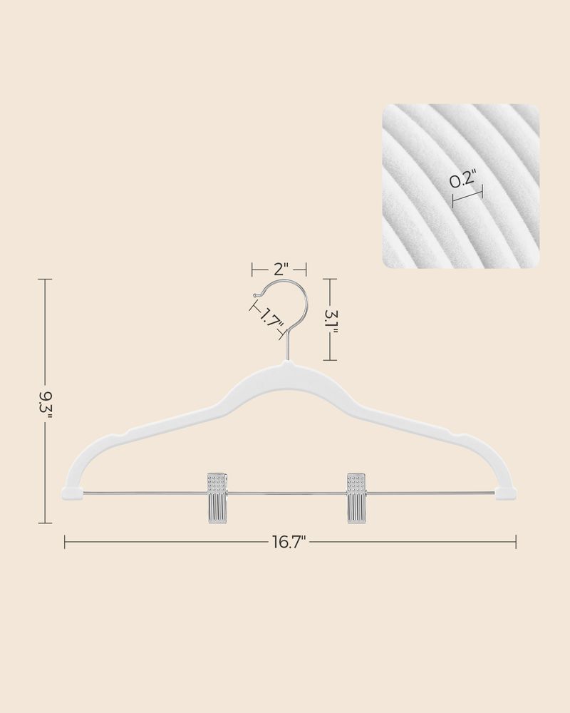 Velvet Pants Hangers | Adjustable Clips For Skirts And Trousers