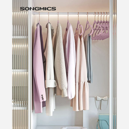 Velvet Clothes Hangers | Non Slip Space Saving Wardrobe Set