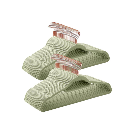 Velvet Clothes Hangers | Non Slip Space Saving Wardrobe Set