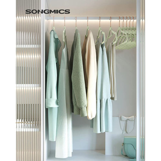 Velvet Clothes Hangers | Non Slip Space Saving Wardrobe Set