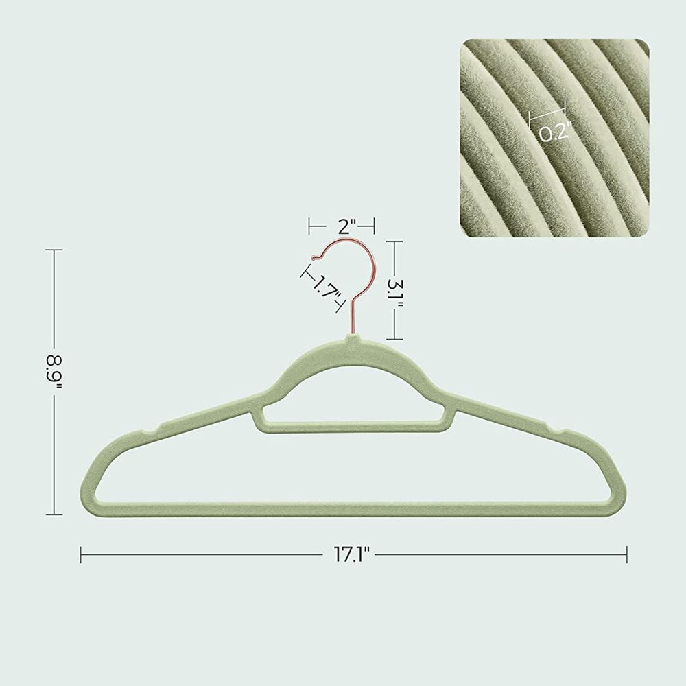 Velvet Clothes Hangers | Non Slip Space Saving Wardrobe Set