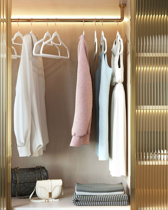 Velvet Clothes Hangers | Non Slip Space Saving Wardrobe Set