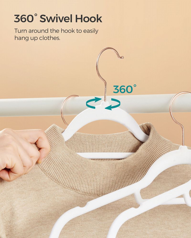 Velvet Clothes Hangers | Non Slip Space Saving Wardrobe Set