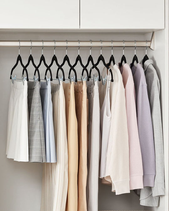 Velvet Pants Hangers | Adjustable Clips For Skirts And Trousers
