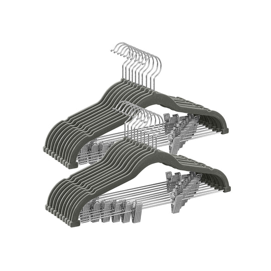Velvet Pants Hangers | Adjustable Clips For Skirts And Trousers