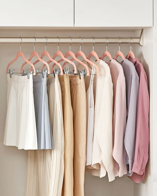 Velvet Pants Hangers | Adjustable Clips For Skirts And Trousers