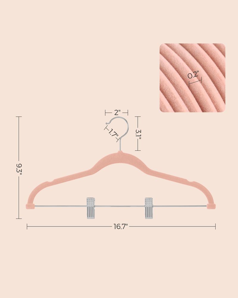 Velvet Pants Hangers | Adjustable Clips For Skirts And Trousers