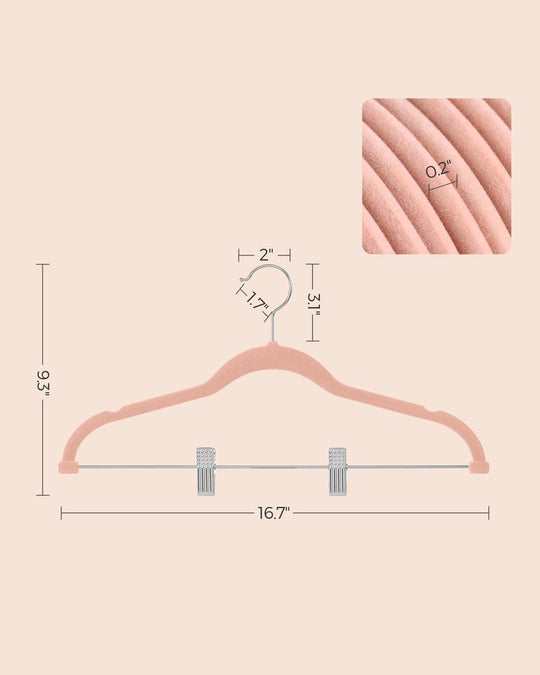 Velvet Pants Hangers | Adjustable Clips For Skirts And Trousers