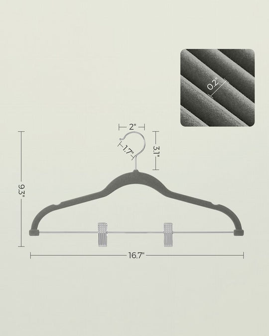 Velvet Pants Hangers | Adjustable Clips For Skirts And Trousers