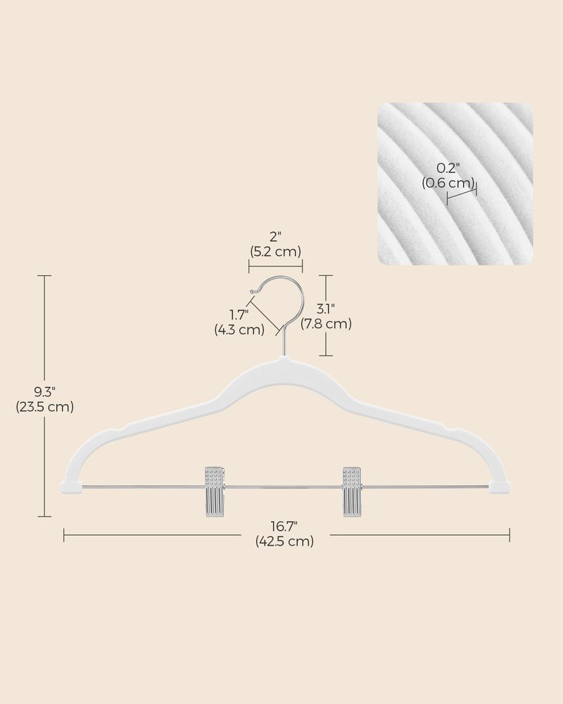 Velvet Pants Hangers | Adjustable Clips For Skirts And Trousers