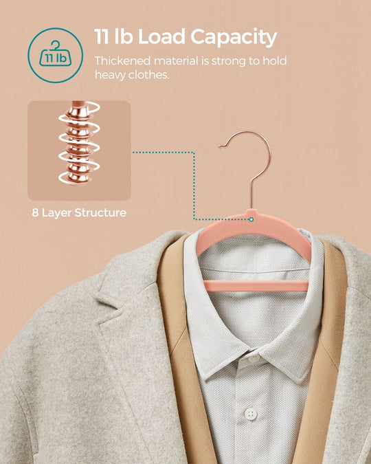 Velvet Clothes Hangers | Non Slip Space Saving Wardrobe Set