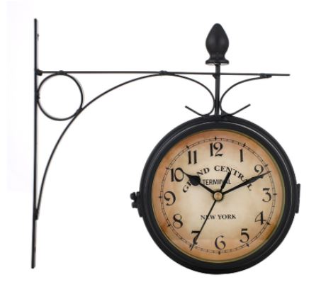 Double-Sided Railway Clock | Outdoor Station Wall Clock
