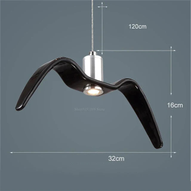 Bird-Wing Pendant Lamp | Sculptural Dining Room Lighting