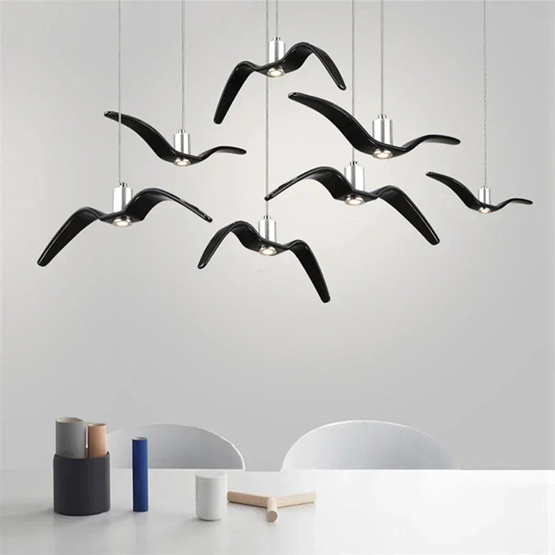 Bird-Wing Pendant Lamp | Sculptural Dining Room Lighting