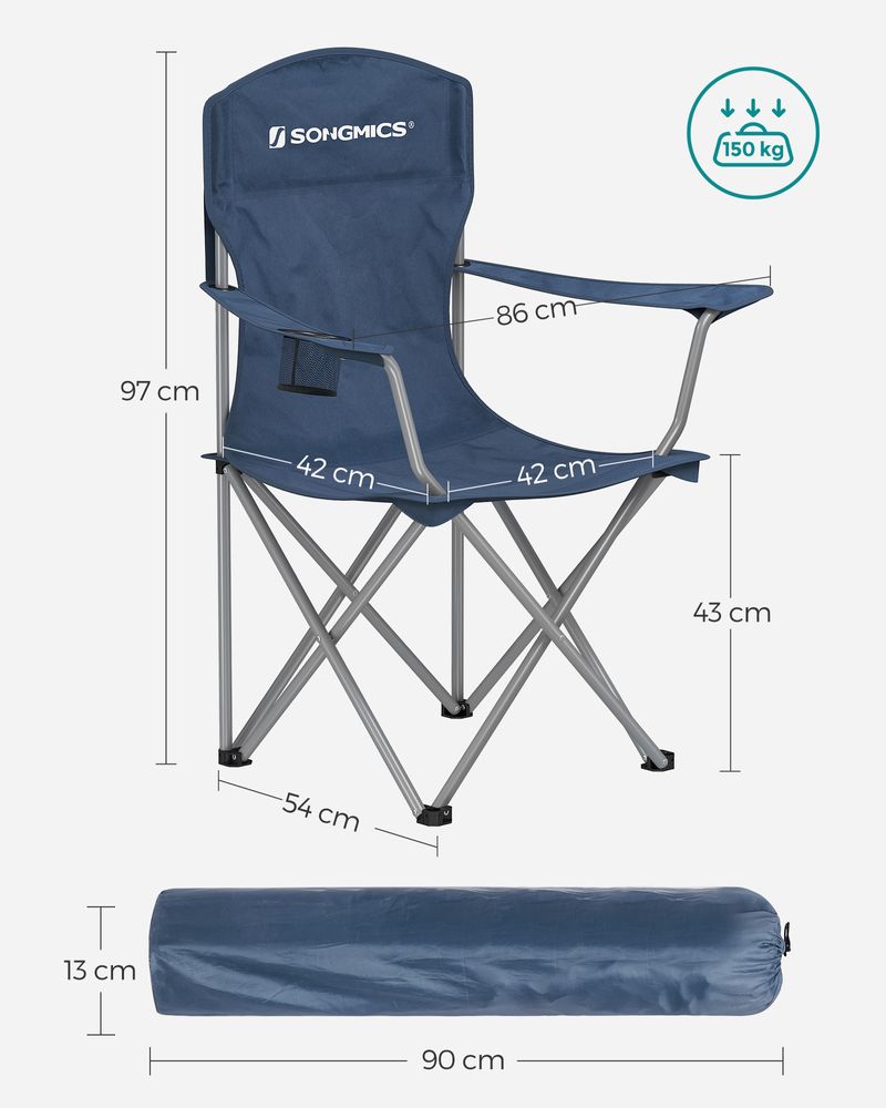 Folding Camping Chairs | Set of 2 Portable Outdoor Chairs