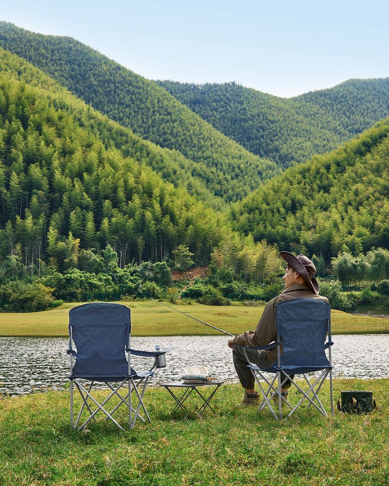 Folding Camping Chairs | Set of 2 Portable Outdoor Chairs