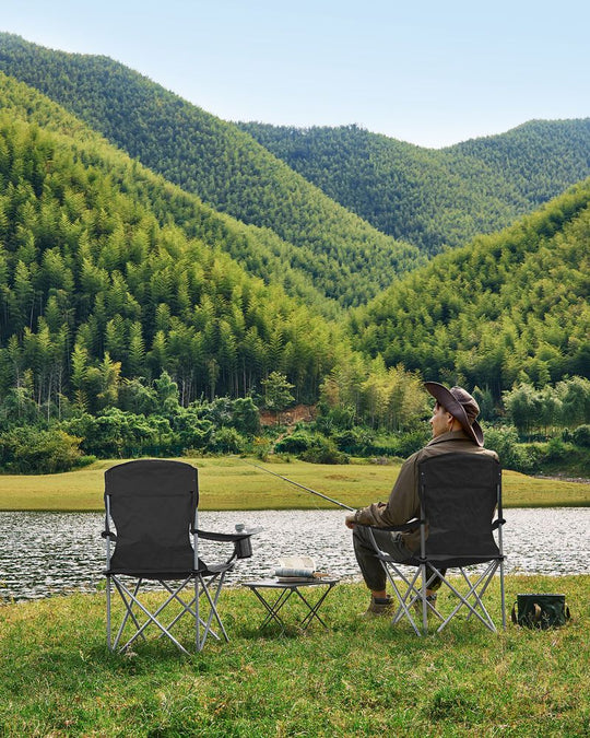 Folding Camping Chairs | Set of 2 Portable Outdoor Chairs