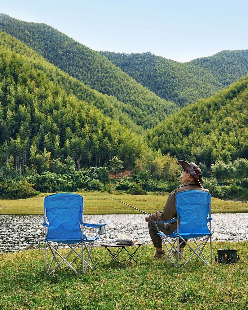 Folding Camping Chairs | Set of 2 Portable Outdoor Chairs