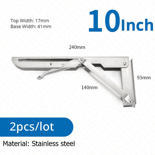Folding Shelf Brackets | Space-Saving Wall Mount Set
