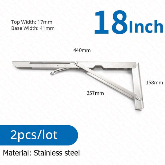 Folding Shelf Brackets | Space-Saving Wall Mount Set