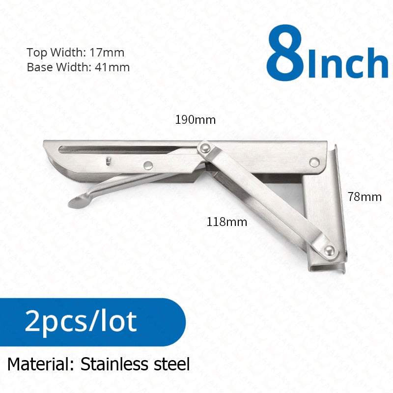 Folding Shelf Brackets | Space-Saving Wall Mount Set