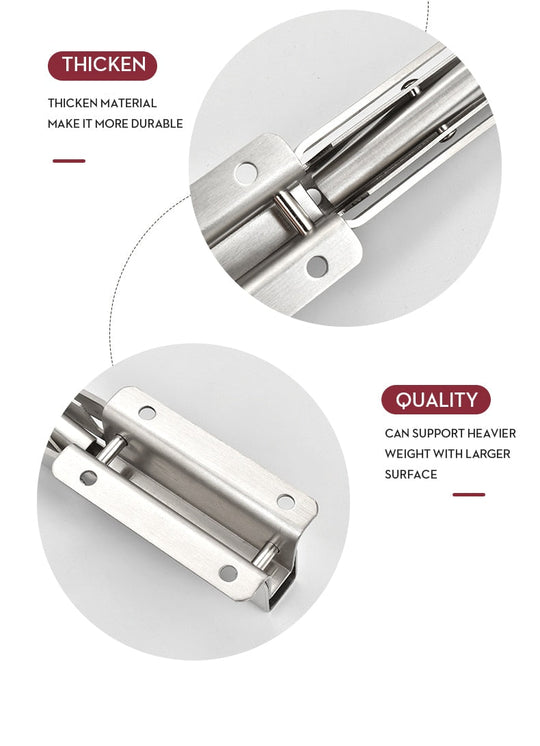 Folding Shelf Brackets | Space-Saving Wall Mount Set