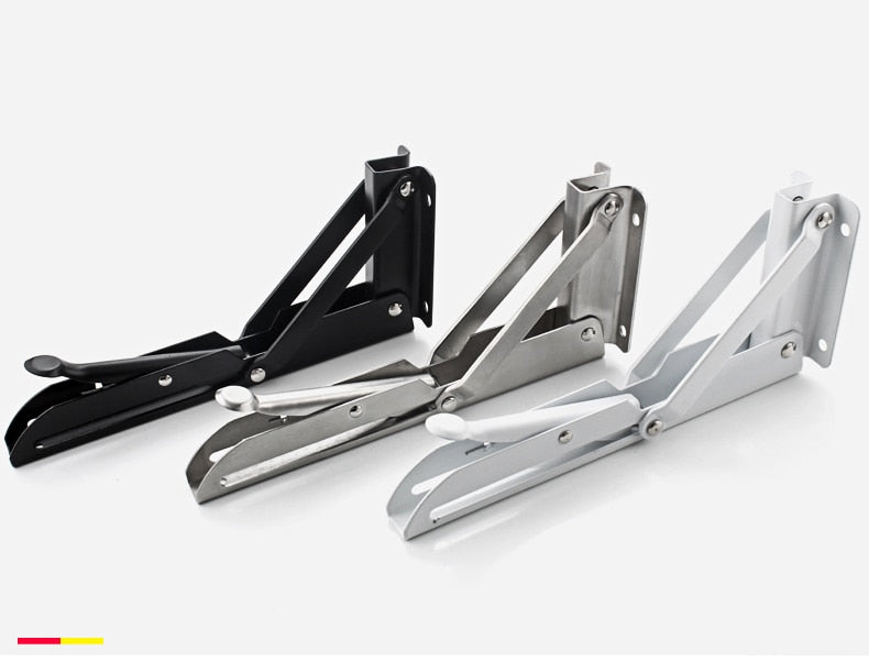 Folding Shelf Brackets | Space-Saving Wall Mount Set