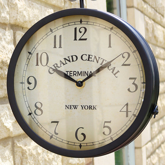Double-Sided Railway Clock | Outdoor Station Wall Clock