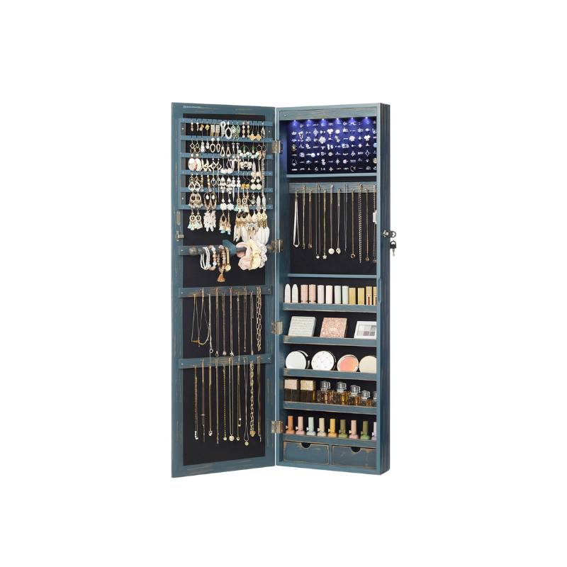 Jewelry Armoire Organizer | Full-Length Mirror Storage