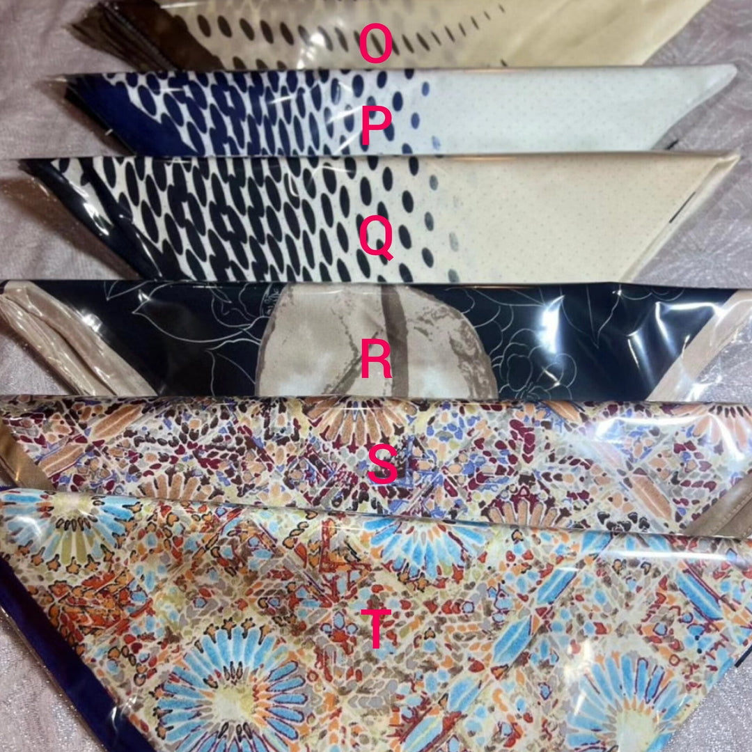 Floral Print Square Scarf | Satin Silk Neck Wrap