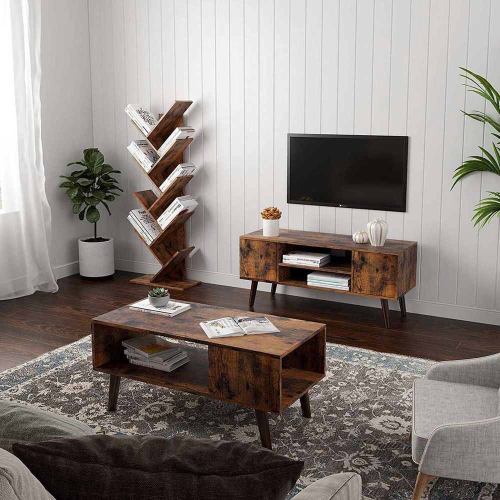 Tree Bookshelf | 9-Tier Space-Saving Corner Bookcase