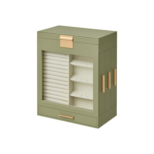 Multi Layer Jewelry Organizer Box | Glass Window And Mirror